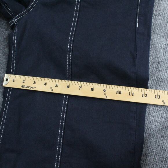 Maeve Jeans Women 30 The Delaney Clean Seamed Wide Leg Blue Contrast Stitch Boho - Picture 13 of 16